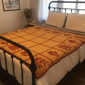 1970s Handmade Afghan Blanket